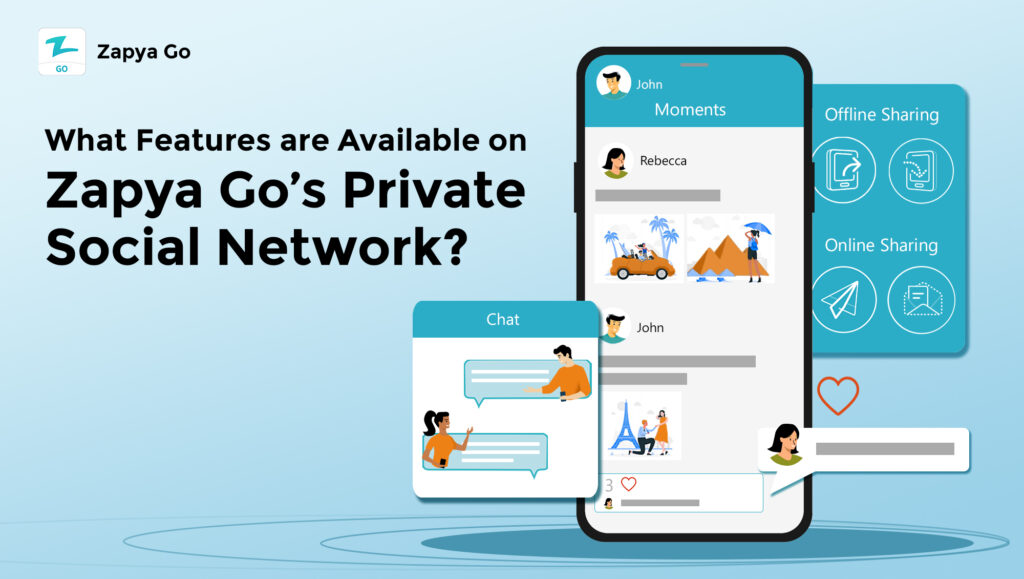 What Features are Available on Zapya Go’s Private Social Network?
