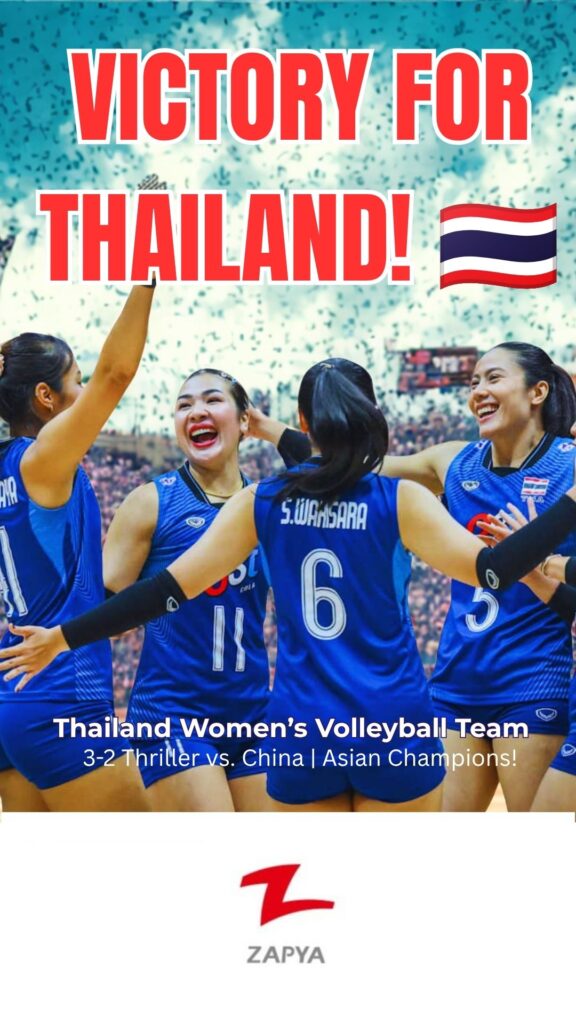 The Zapya Team Celebrates Thailand’s Historic Asian Championship Victory!